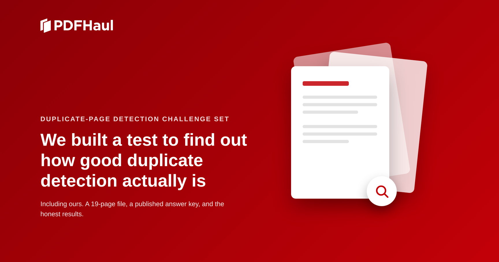 We built a test to find out how good duplicate-page detection actually is, including ours - Step-by-step tutorial with visual examples